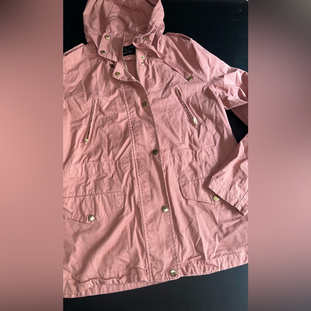 Pink Love tree Below the Hip Outer Jacket size Large EUC